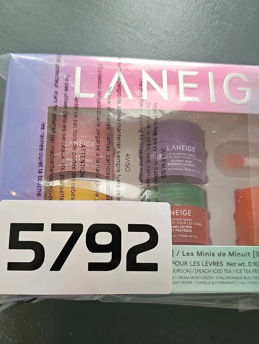 LANEIGE Lip Sleeping Mask Minis - Pink, Purple, Yellow, Green, Orange Set - Picture 6 of 6